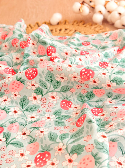 Cotton Twill Strawberry Fields