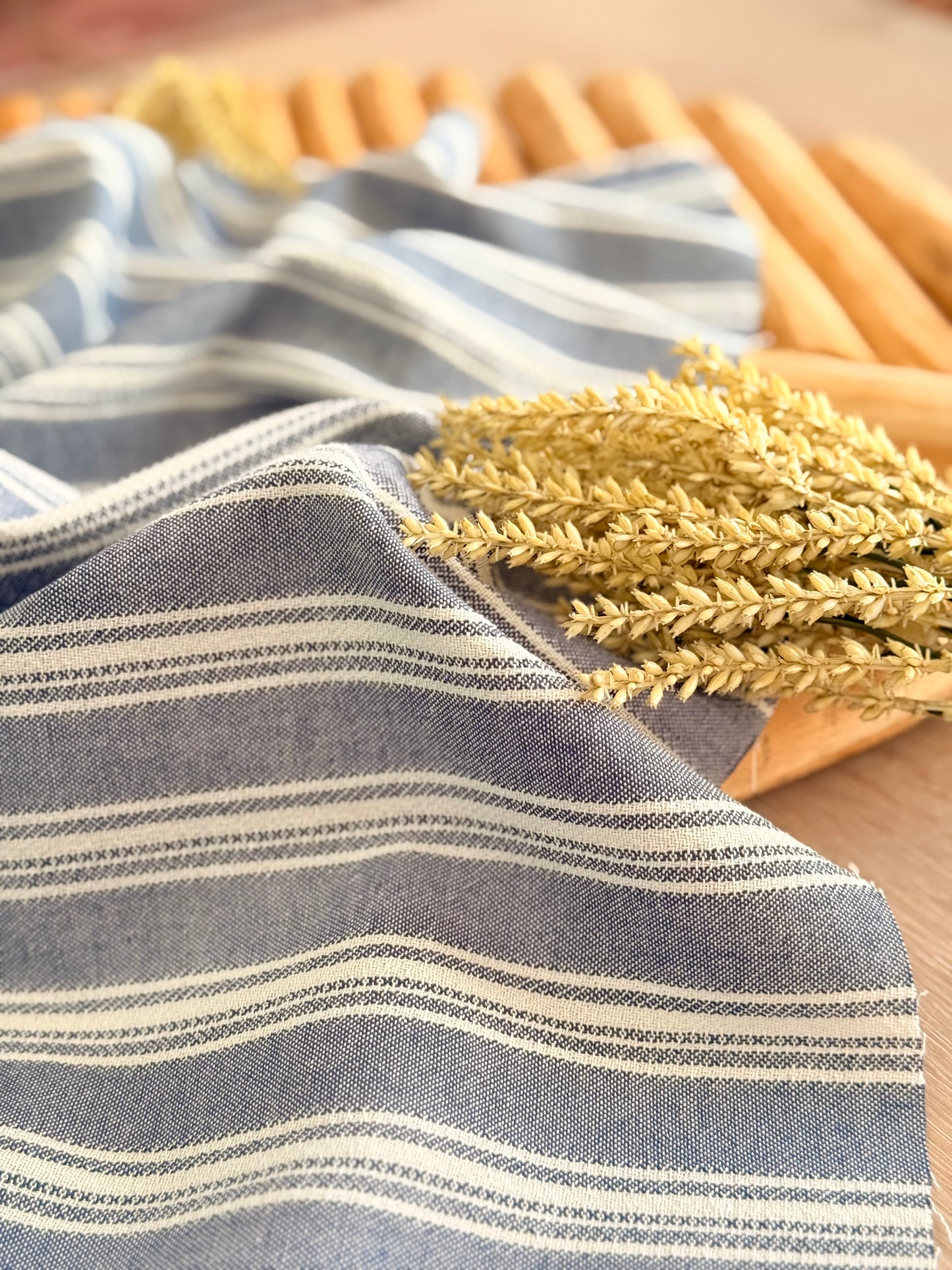 Artisanal Printed Linen Stripes 03