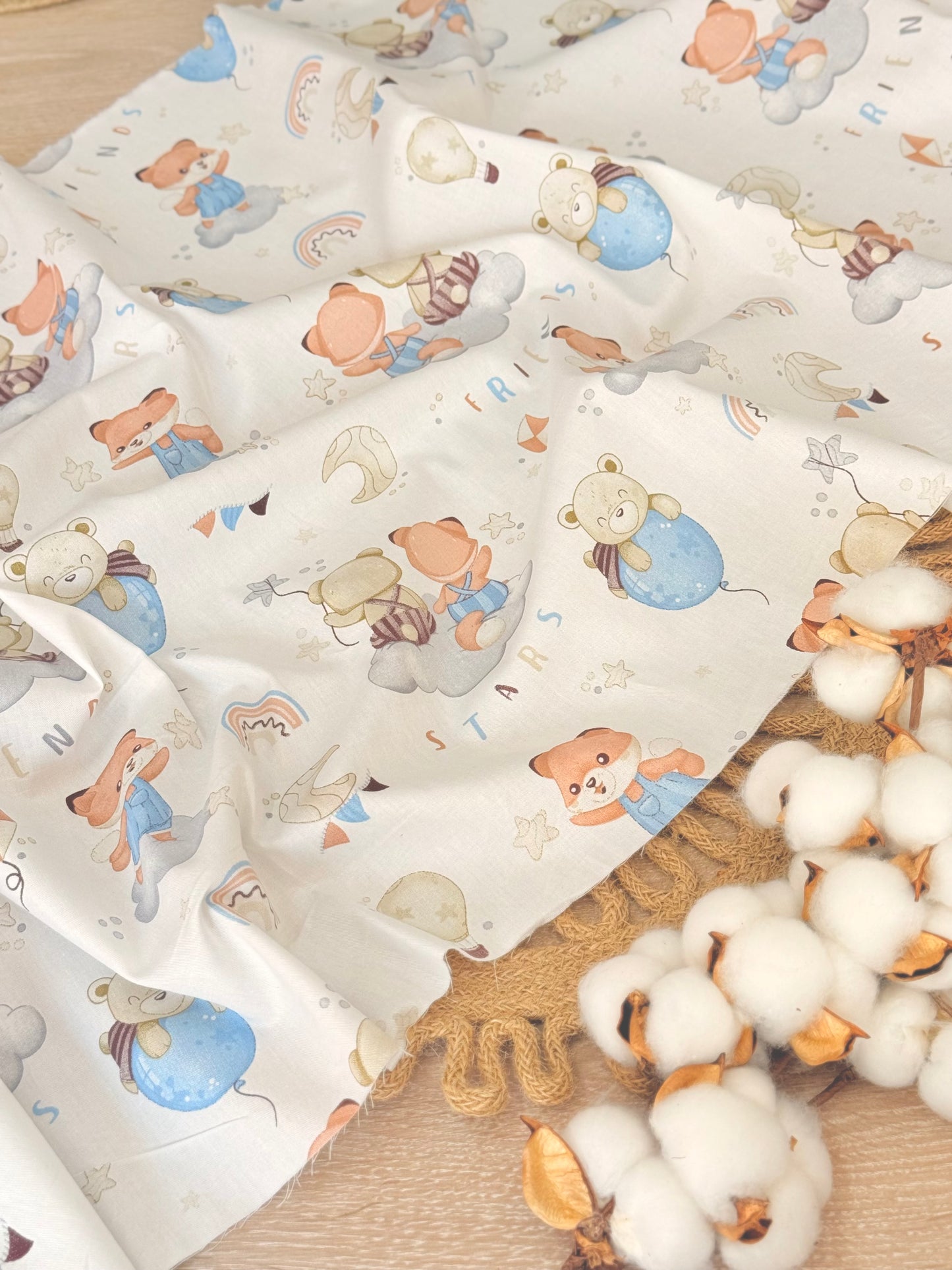 Cotton Twill Dreamy Bears