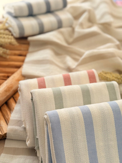 Artisanal Printed Linen Stripes 04