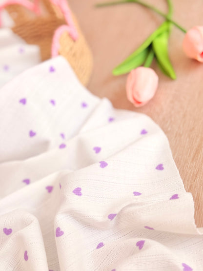 Printed Cotton Jersey Little Hearts