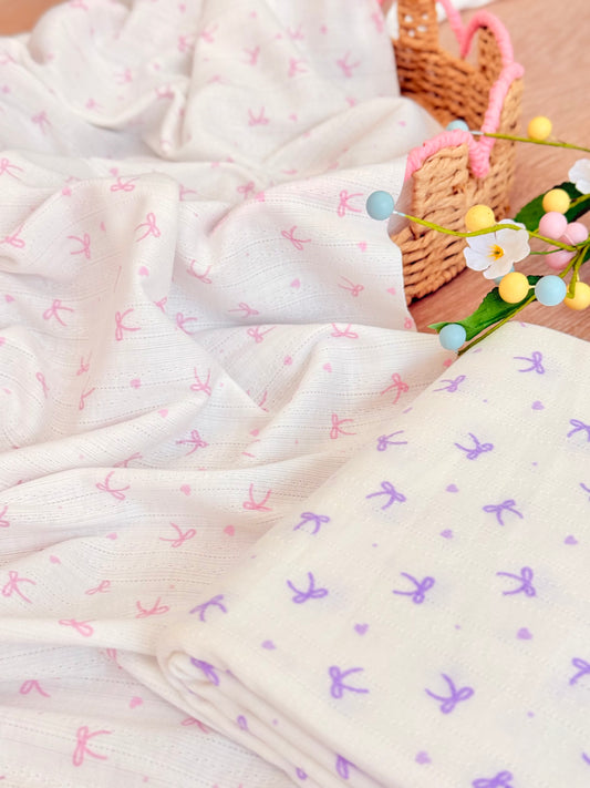 Printed Cotton Jersey Tiny Bows