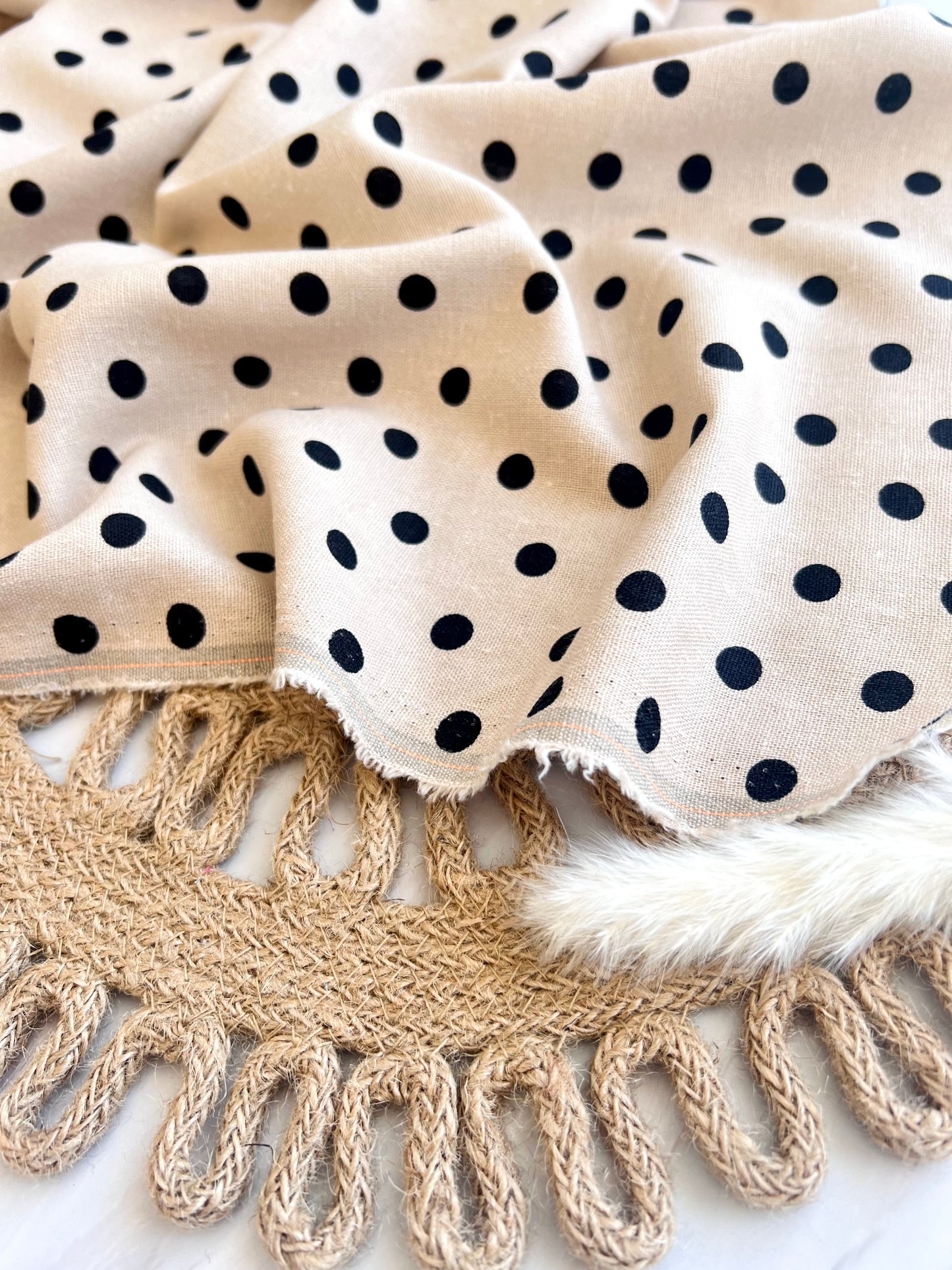 Printed Linen Dots