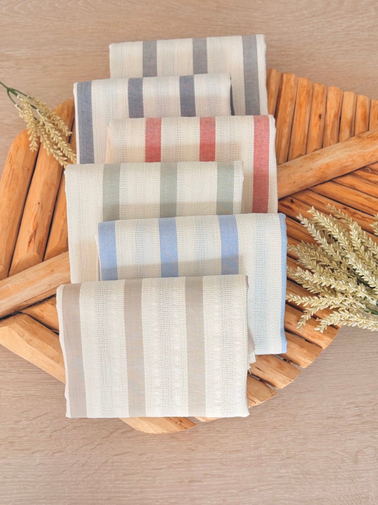 Artisanal Printed Linen Stripes 04