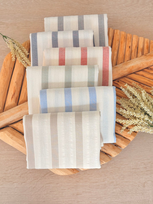 Artisanal Printed Linen Stripes 04