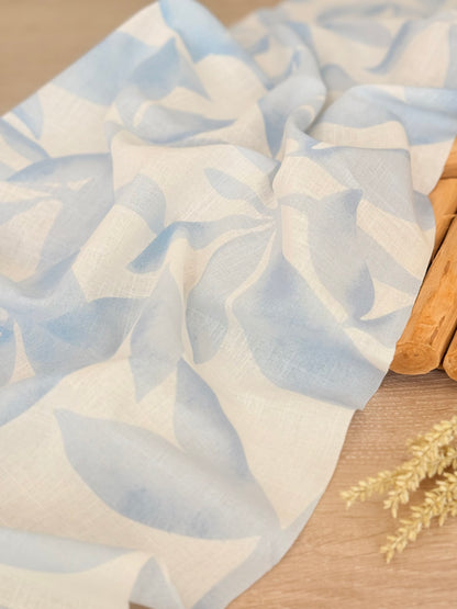 Printed Linen Blue Breeze