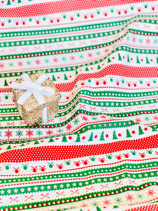 Cotton Twill Christmas Border