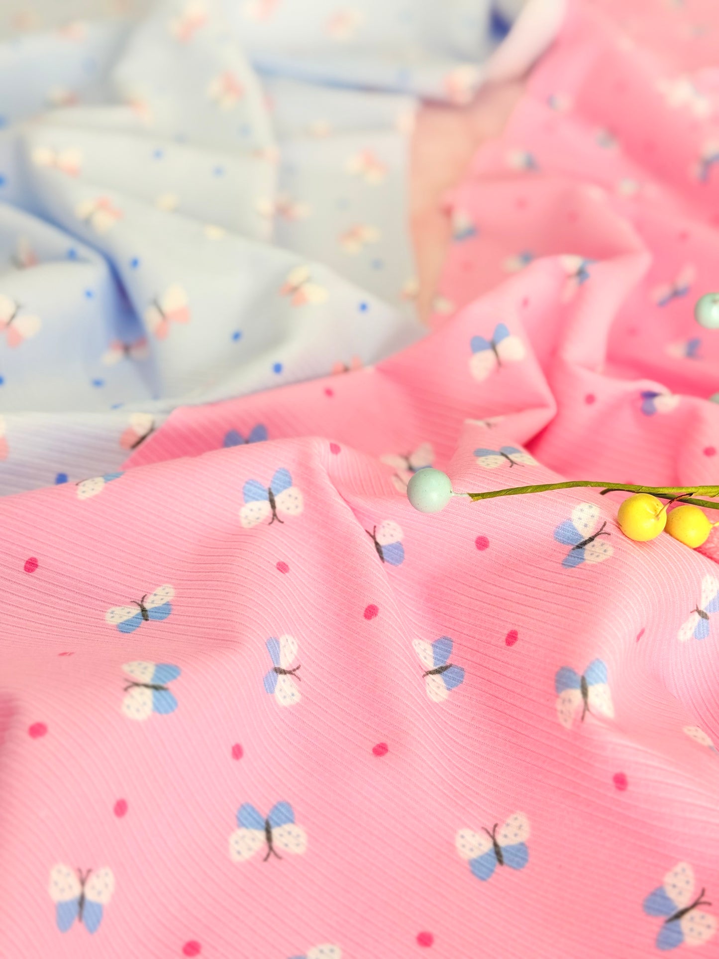 Printed Rib Butterfly Whispers