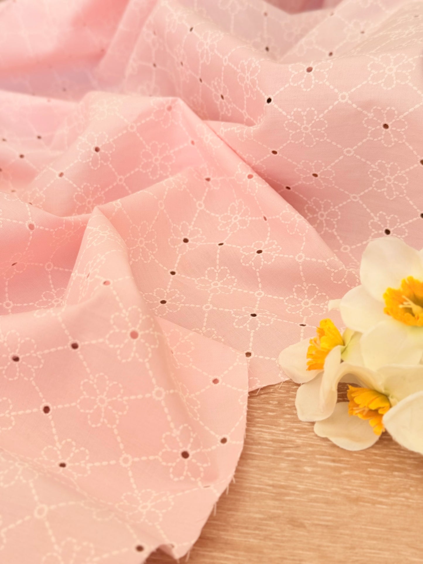 Puff Printed Cotton Petal Lattice