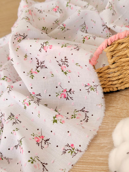 Printed Plumeti Cotton Wild Rose