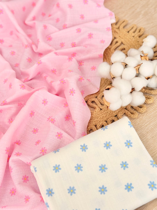 Printed Cotton Jersey Daisy Wishes