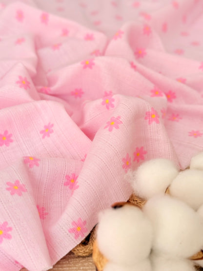 Printed Cotton Jersey Daisy Wishes
