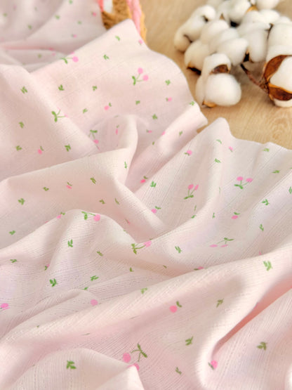 Printed Cotton Jersey Cherry Blossom