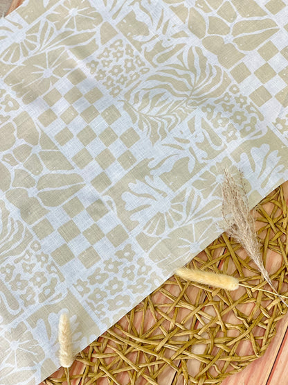 Printed Linen Pastel Mosaic