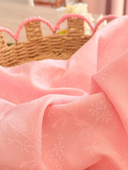 Twill Puff Stretch Blush Garden