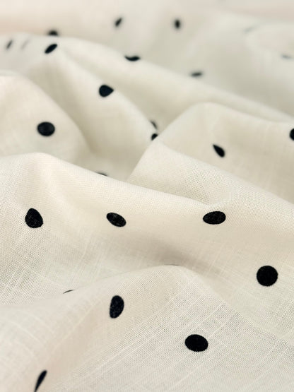 Printed Linen Small Dot
