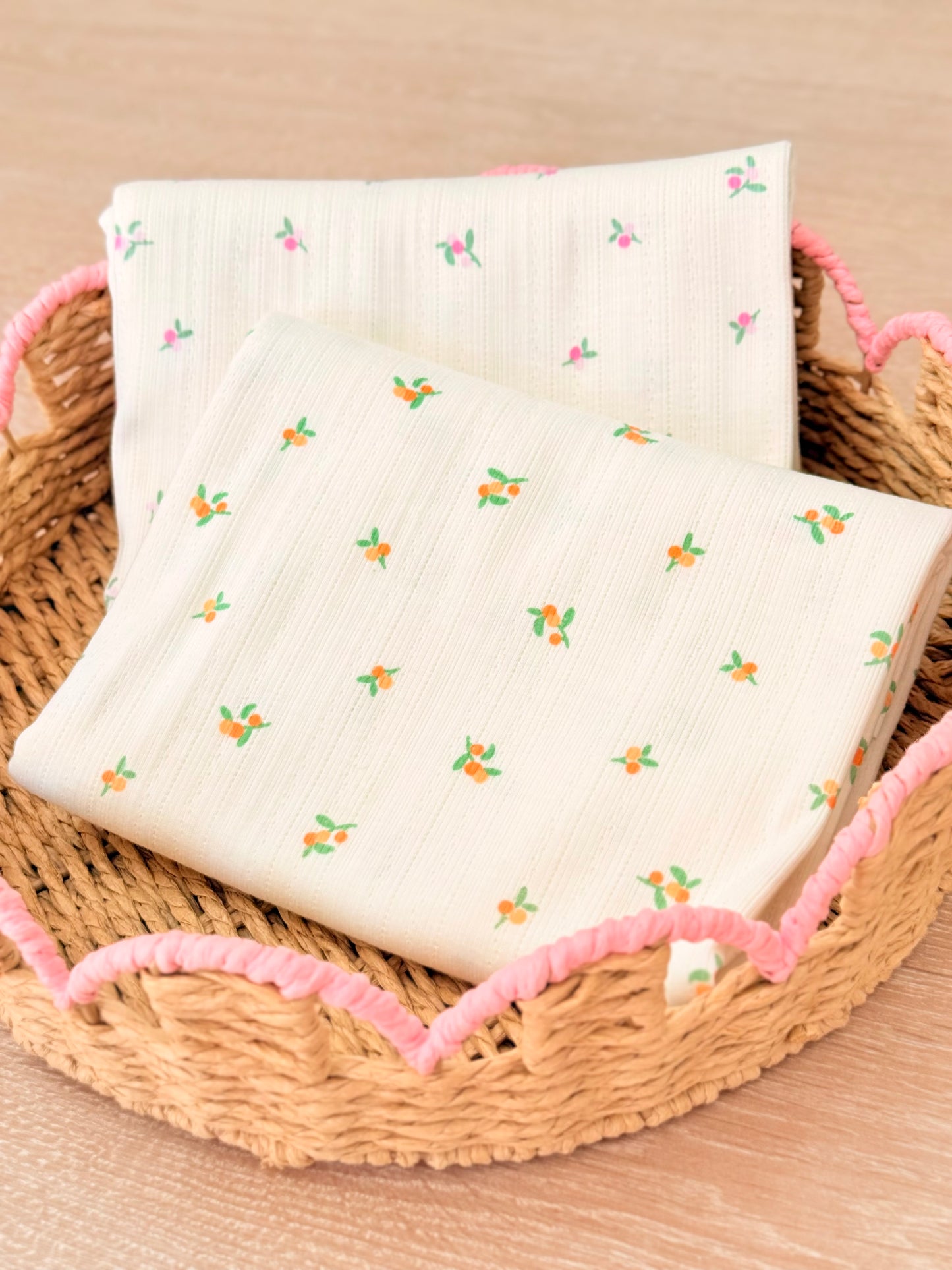 Printed Cotton Jersey Tiny Blossoms