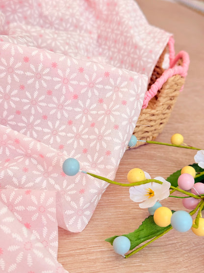 Puff Printed Cotton Blossom Grid