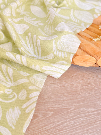 Printed Linen Slub Wild Strokes