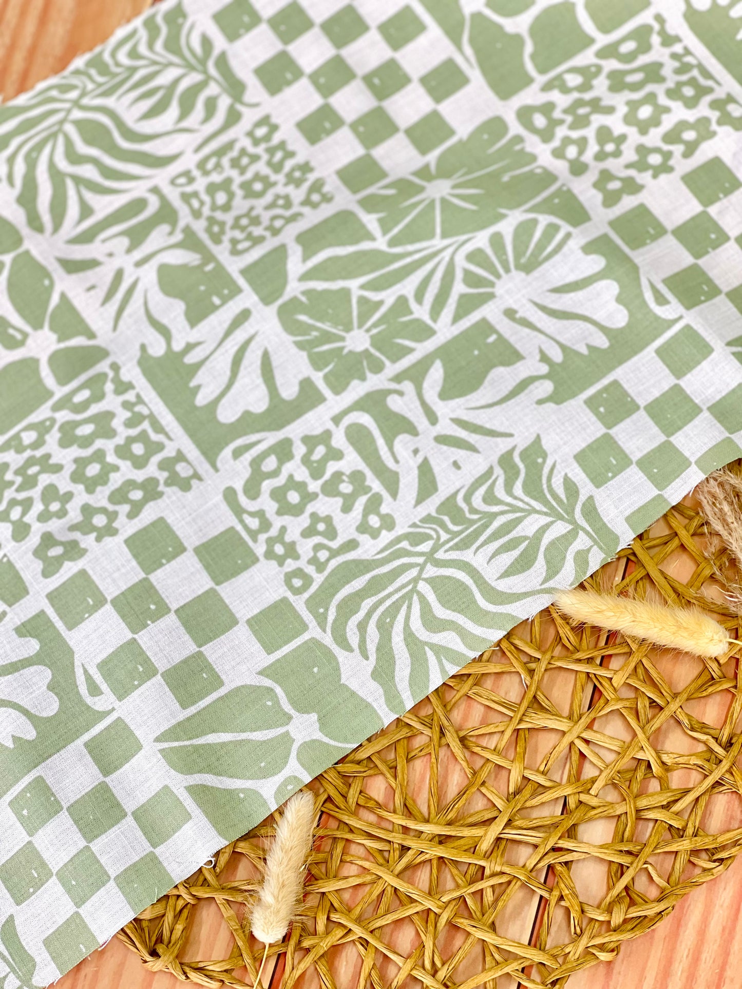 Printed Linen Pastel Mosaic