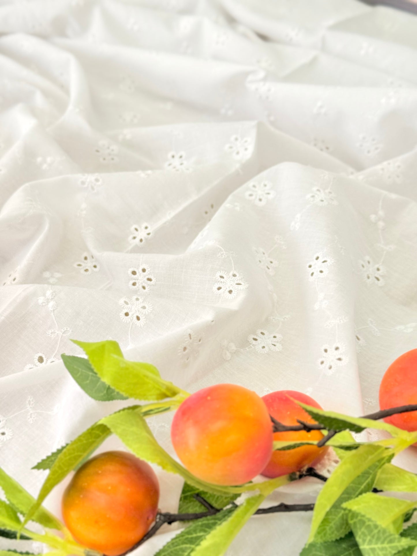 Embroidered Cotton White 27