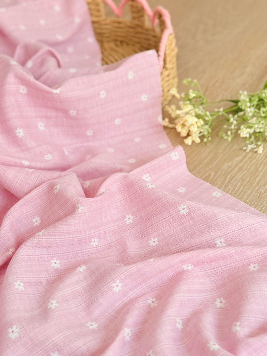 Printed Cotton Jersey Pink Picnic
