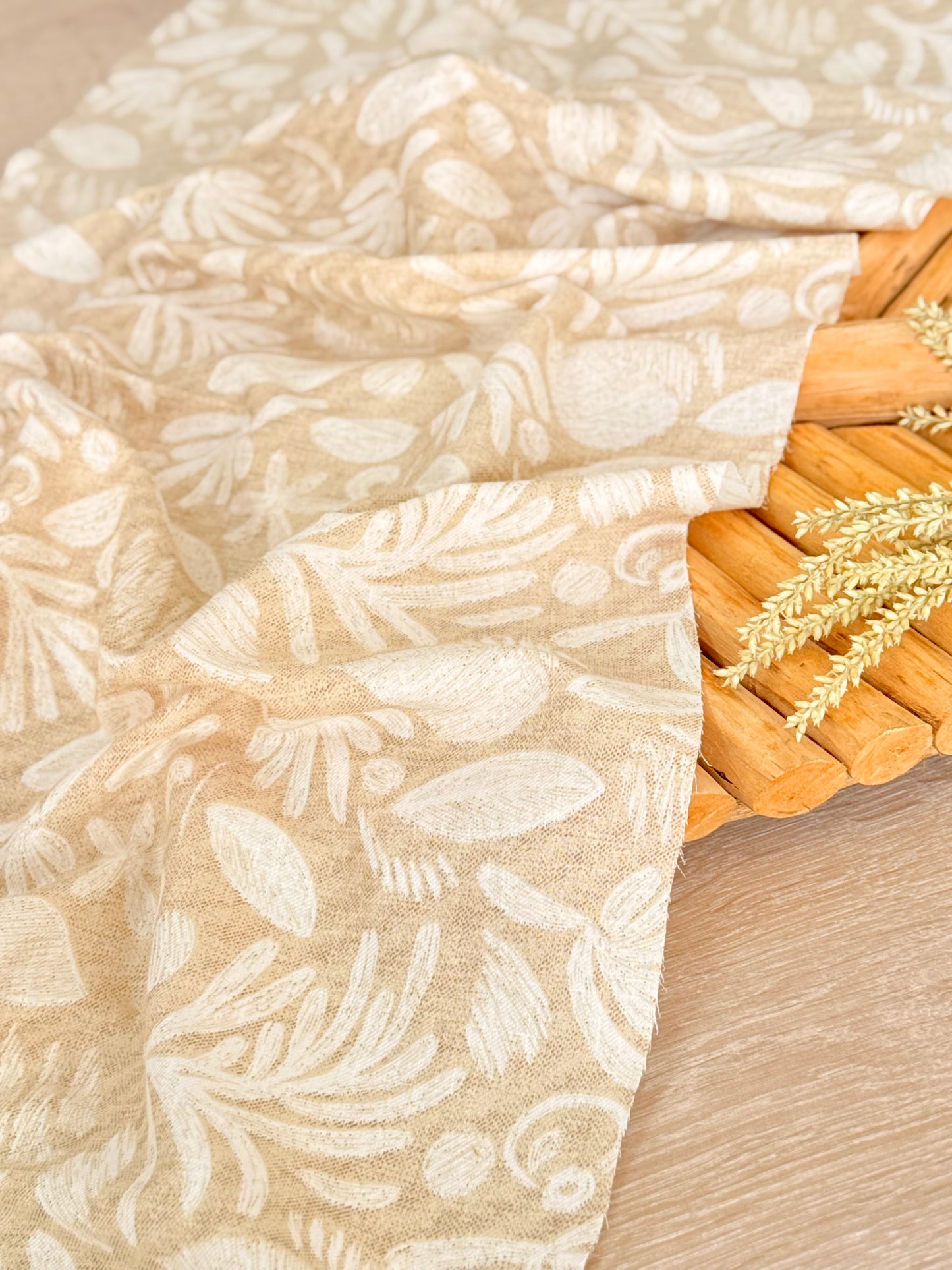 Printed Linen Slub Wild Strokes