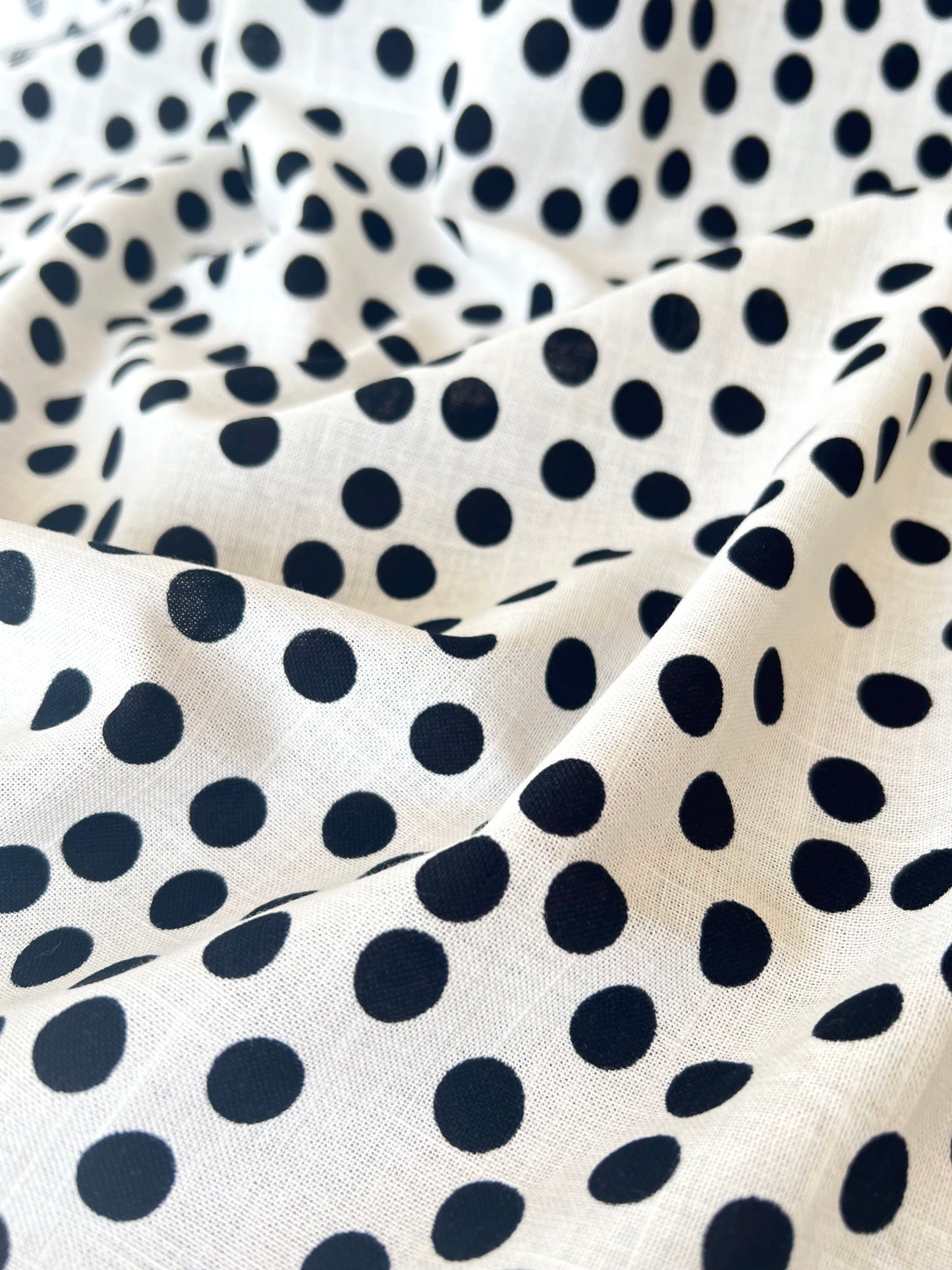 Printed Linen Small Dot