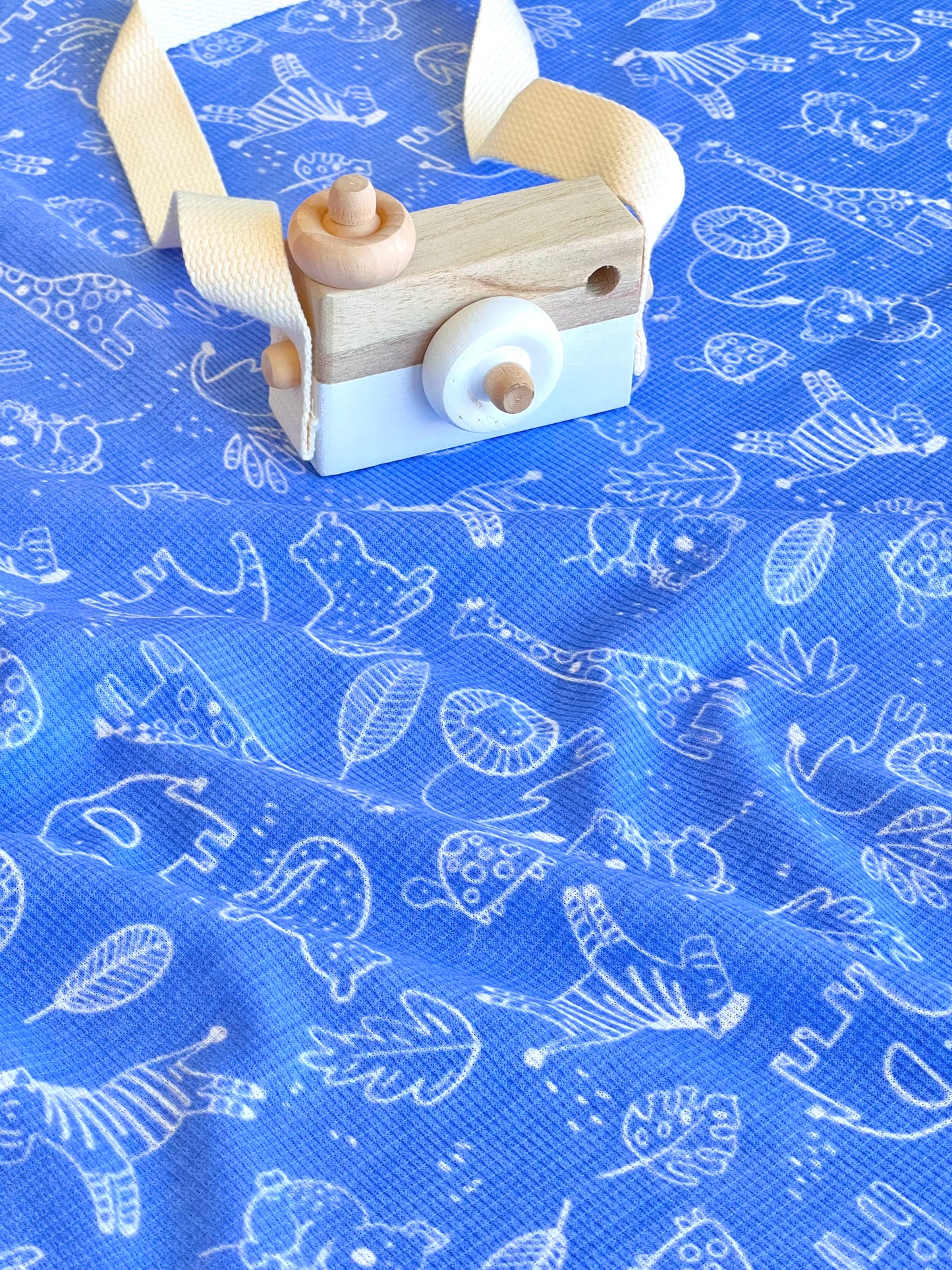 Printed Waffle Fabric Safari