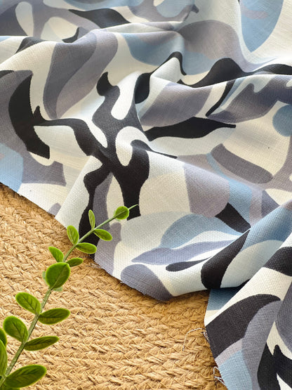 Slub Printed Linen Urban Jungle