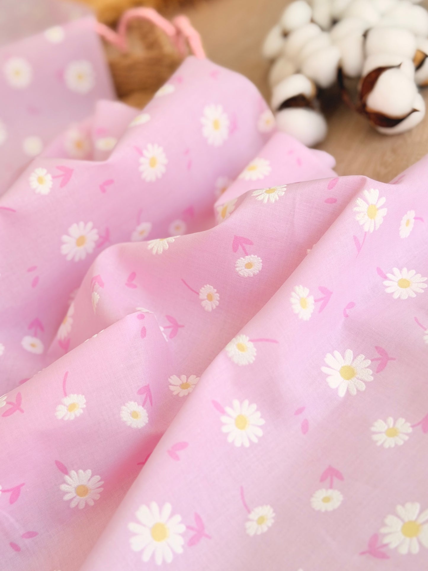 Puff Printed Cotton Daisy Blush