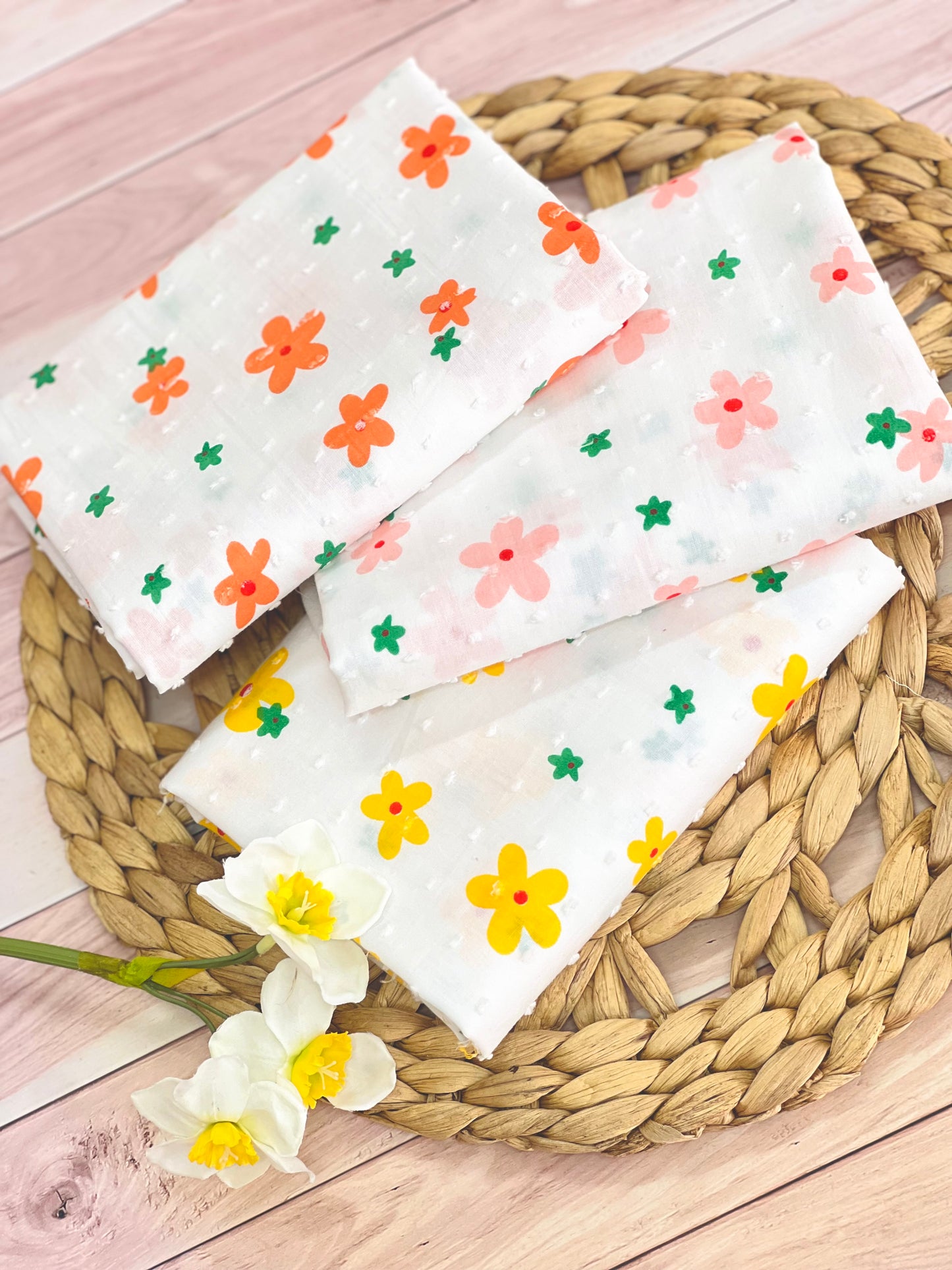 Printed Plumeti Cotton Flowers 20