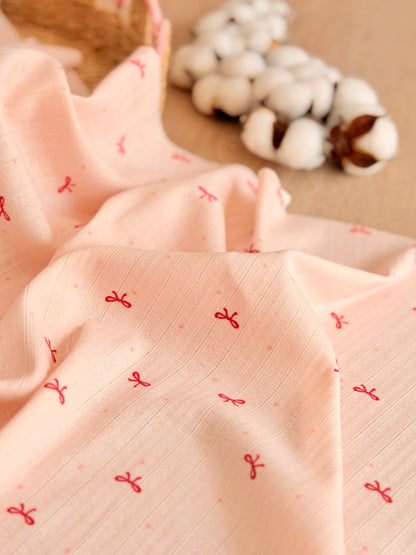 Printed Cotton Jersey Cherry Bows
