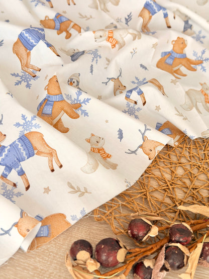 Cotton Twill Winter Friends