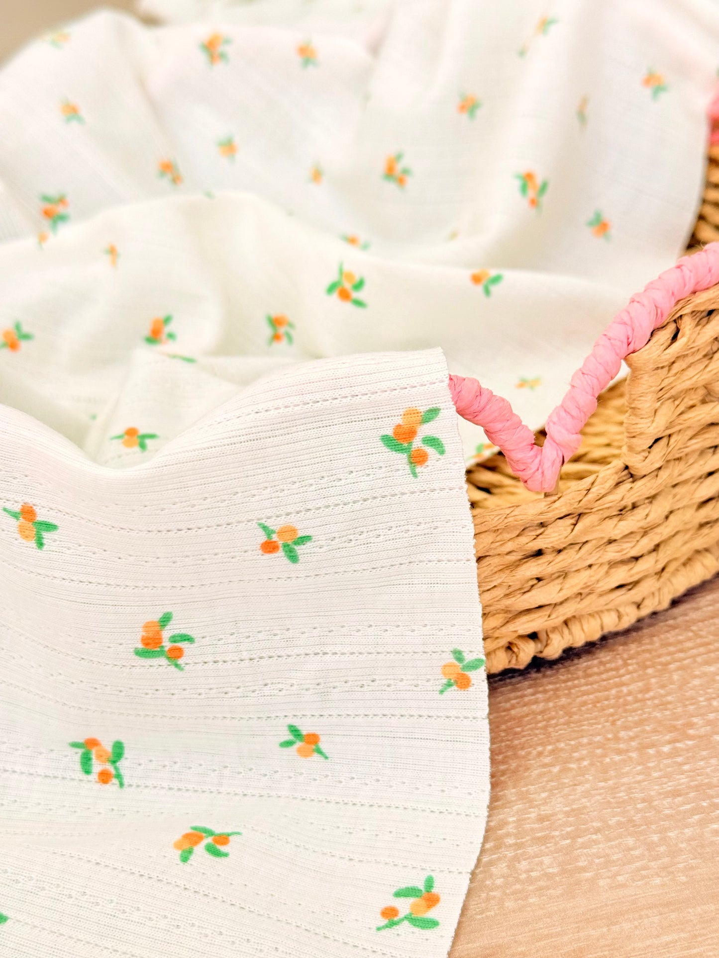 Printed Cotton Jersey Tiny Blossoms