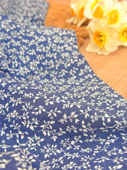 Printed Denim Blue Vines