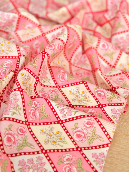 Cotton Twill Rose Patchwork