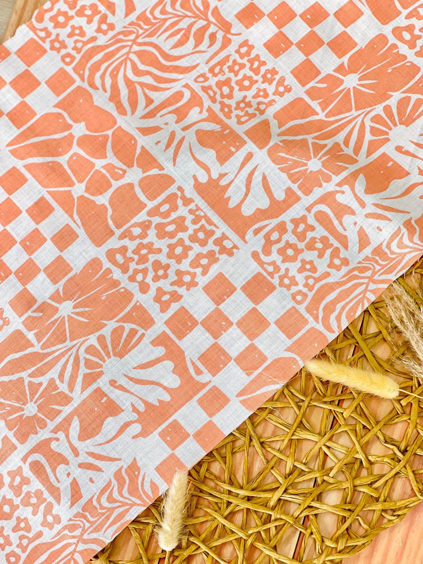 Printed Linen Pastel Mosaic
