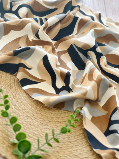 Slub Printed Linen Urban Jungle