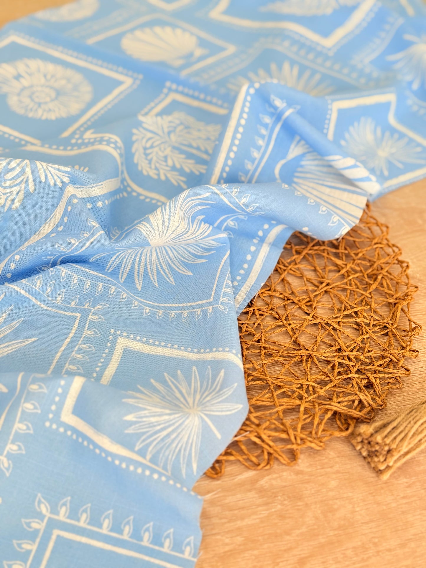 Printed Linen Palm Postcards