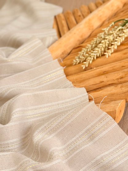 Artisanal Linen Lurex Stripes