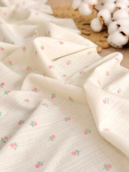 Printed Cotton Jersey Blush Petals