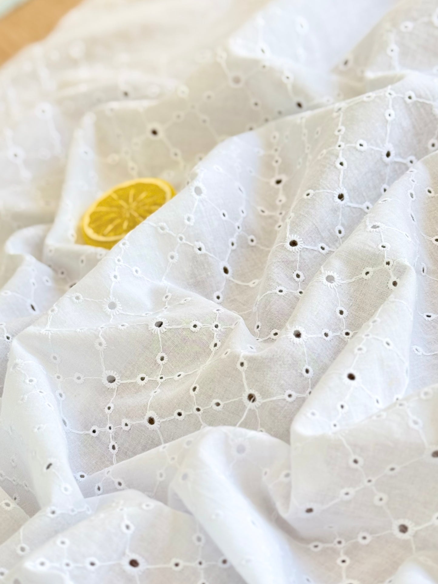 Embroidered Cotton White 24