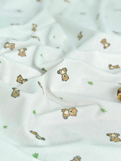 Printed Waffle Teddy Bear