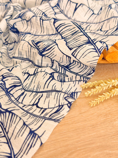 Embroidered Cotton Banana Grove