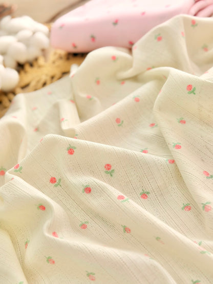 Printed Cotton Jersey Blush Petals