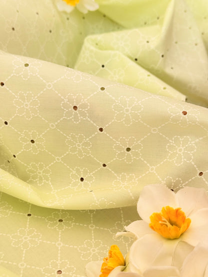 Puff Printed Cotton Petal Lattice