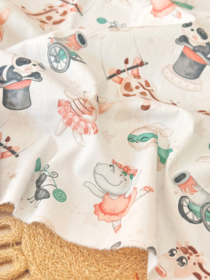 Cotton Twill Playful Circus