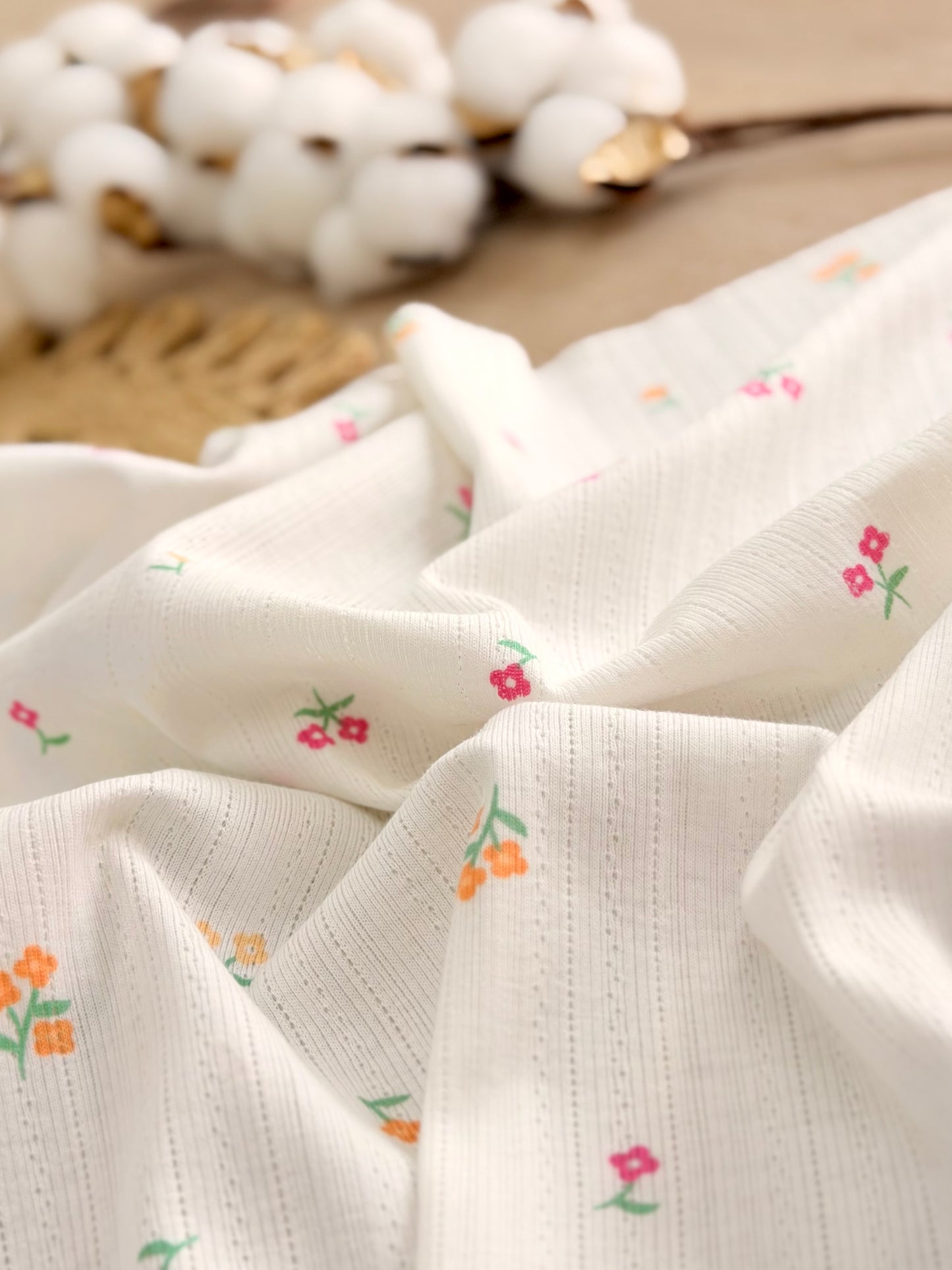 Printed Cotton Jersey Wildflower Sprinkle