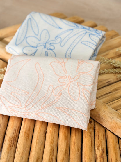 Artisanal Printed Linen Quiet Embroidery